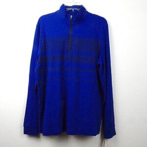 Grand Slam Golf Pullover Men's Size M Blue Water Repellent Quarter-Zip